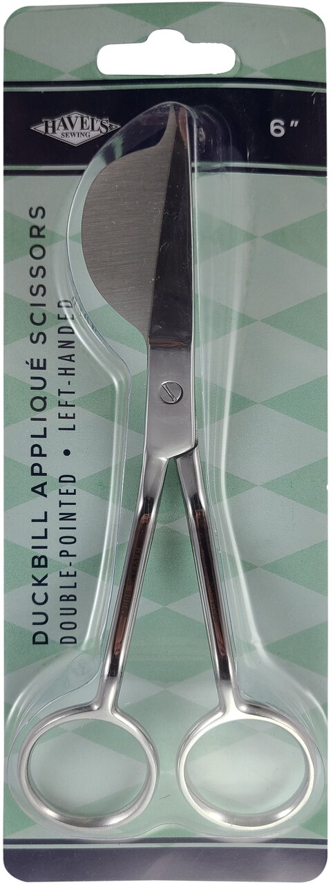 Havel's Double-Pointed Duckbill Applique Scissors 6"-Left-Handed